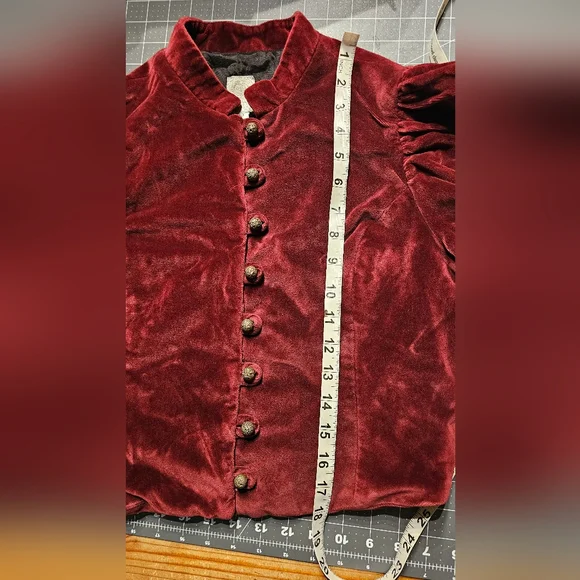 Wahmaker Victorian Velvet Bodice With Leg O' Mutton Sleeves. Size 10 - Picture 8 of 11